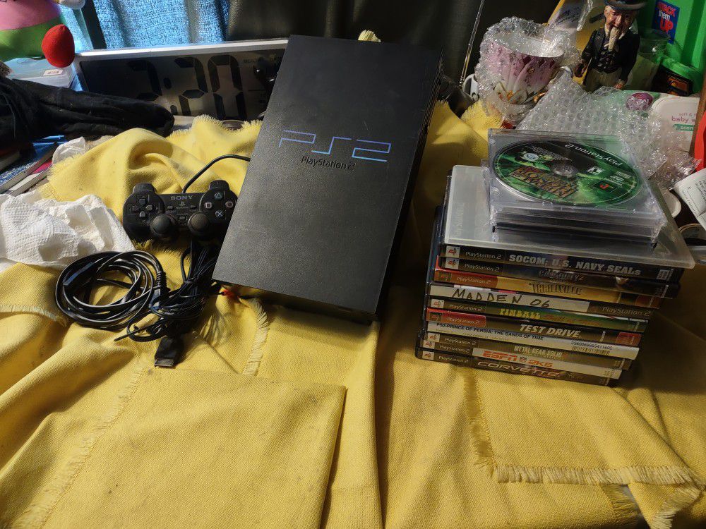 Sony PlayStation 2 Fat 17 Games Tested And Works Amazing Read Full Description Will Not Separate 