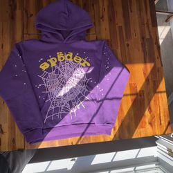 Purple og web spider hoodie,size small