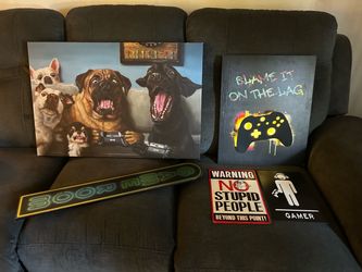 Gamer Wall Art and Signs Bundle