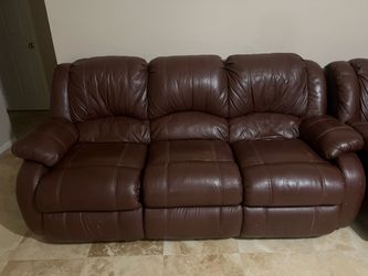3 piece leather sofa set