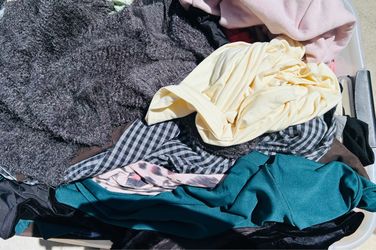 Large Bulk Container of Mixed Women’s Used Clothing