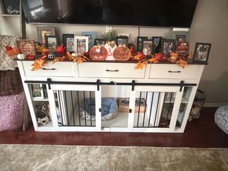Entertainment center dog kennel