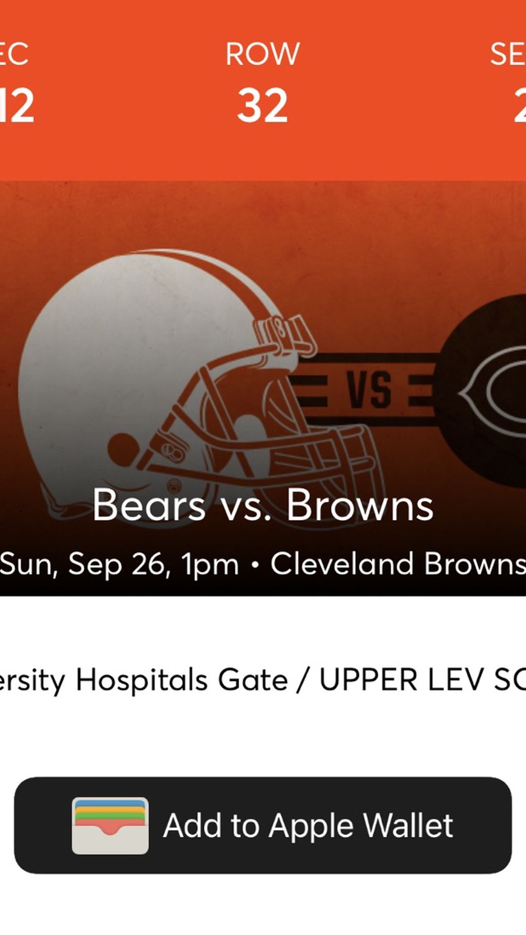 Browns Vs Bears Tickets
