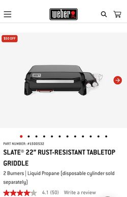 🔥 Weber 22” Tabletop Griddle – New 🔥