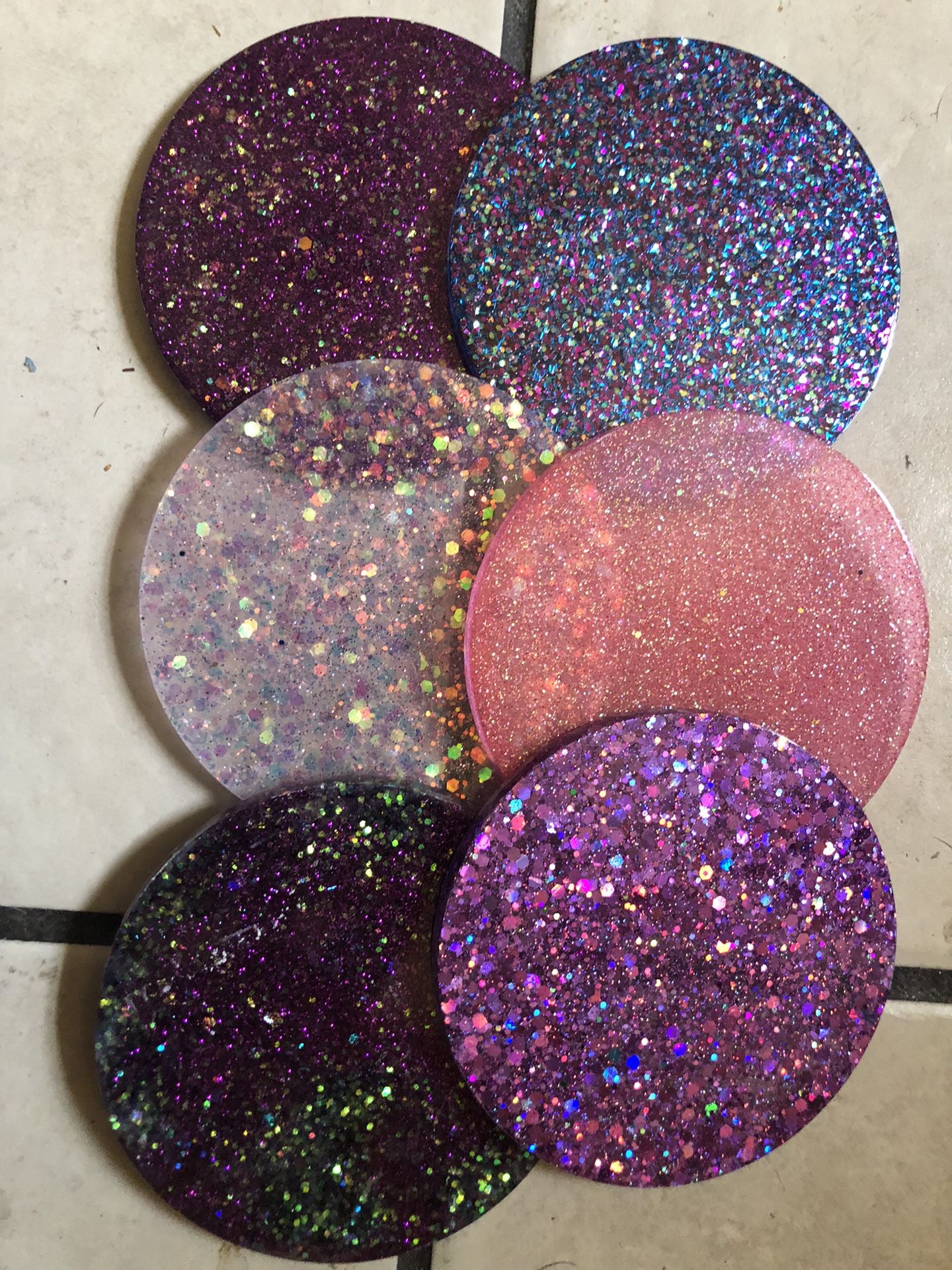 Glitter, coasters