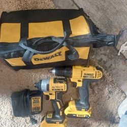 Dewalt Compat Drill. Regular Drill  2 Batteries And Charger And Bag  140.00