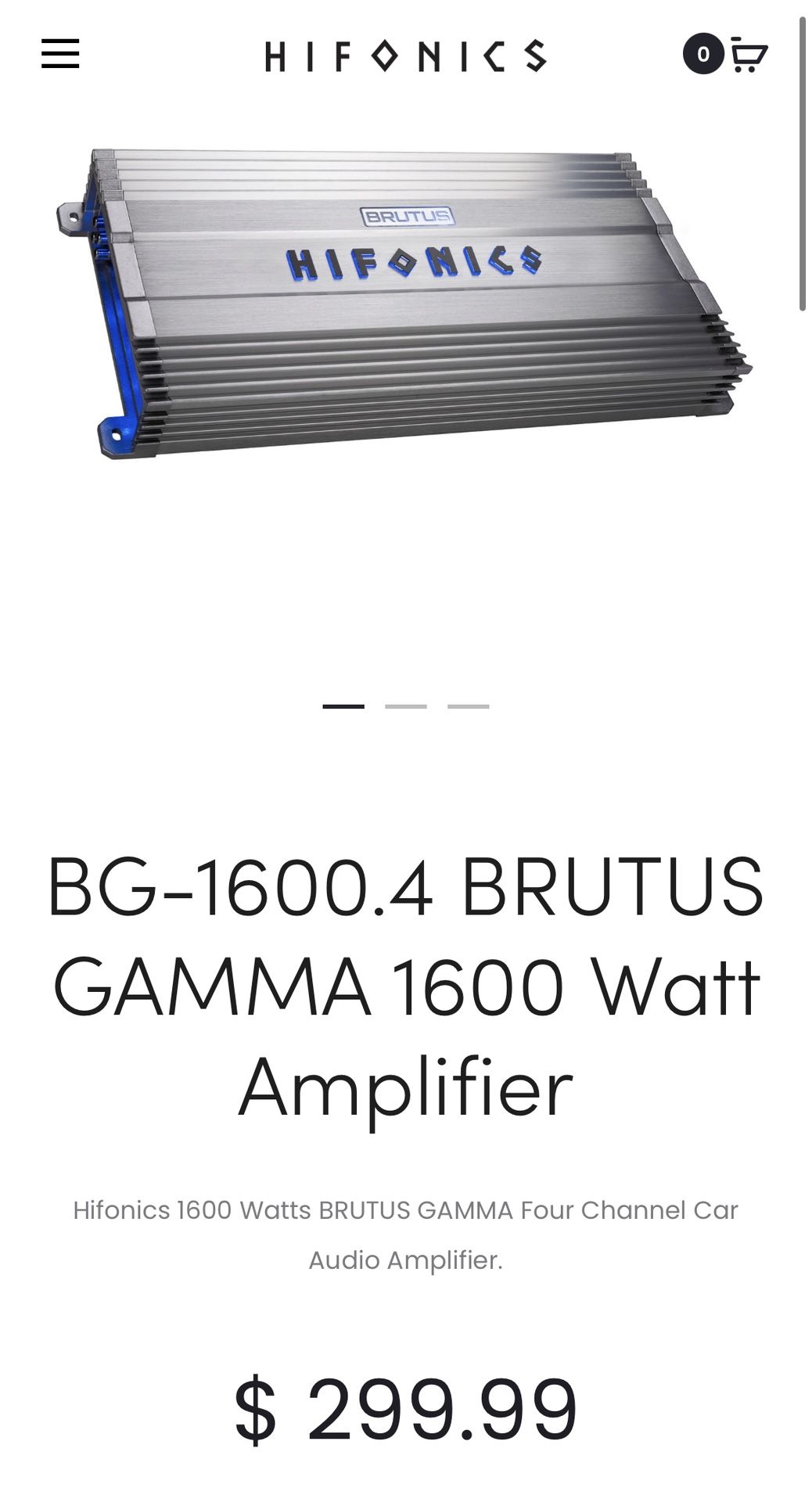 Hifonics 1600watt Amplifier