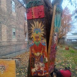 Aztec  Warrior & War Dog, Custom Wood Art Piece.1.5 Thick Wood