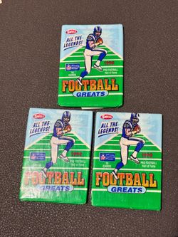 3 packs of vintage nfl football cards