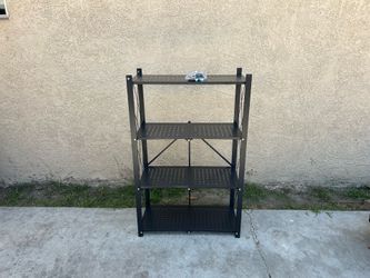 4-Tier Foldable Storage Shelves with Wheels **1 Available**