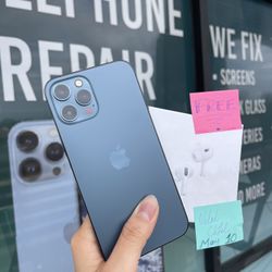 iPhone 12 Pro Max Blue Color Unlocked With Warranty And AirPods For Free !!