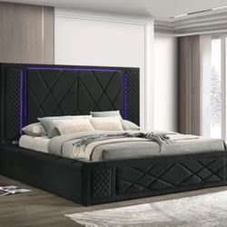 NEW LORENZO LUXURY QUEEN AND KING STORAGE BED WITH MATTRESS AND FREE DELIVERY 