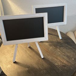 White Framed chalkboard