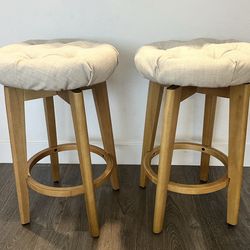 Solid Wood Swivel Bar Stools