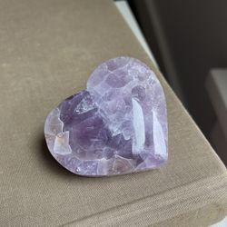 Amethyst Gemstone Heart ( firm on price )