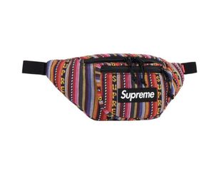 Supreme Woven Stripe Waist Bag Multicolor