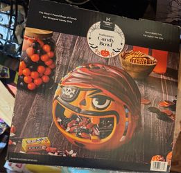 Halloween Pirate Pumpkin Candy Bowl