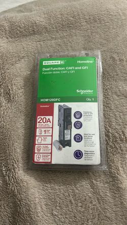 Homeline 20 Amp Single-Pole Dual Function (CAFCI and GFCI) Circuit Breaker 20A