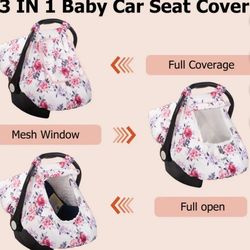 Car Seat Cover “3-in-1 “…Stroller Cover, And Nursing Cover $5