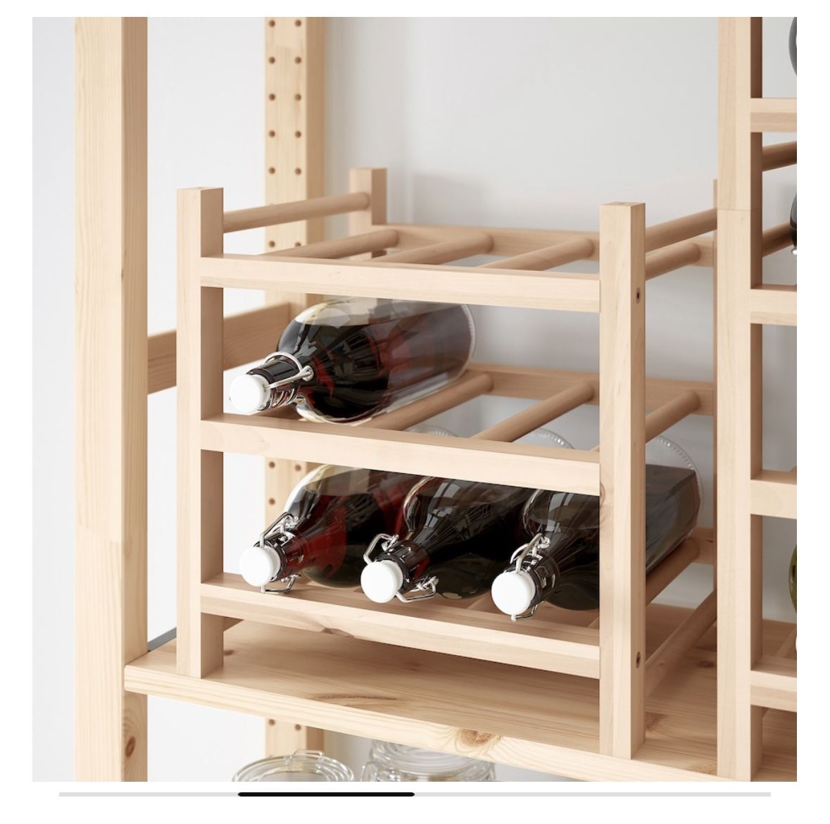 IKEA Hutten Wood Wine Rack