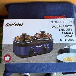 Double slow cooker / food warmer