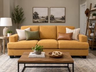 Modern Convertible Sofa – 88” Wide | Easily Disassembles for Transport