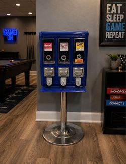 Triple Head Commercial Candy/Gumball Vending Machine – Skittles, Gumballs/Nerds, M&M’s