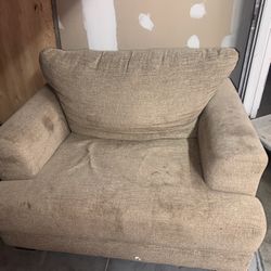 Extra Large Single Sofa  And Entertainment Center 