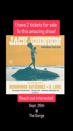 Jack Johnson @ The Gorge 10/26/26