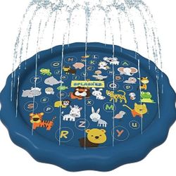 SplashEZ 3-in-1 Splash Pad, Sprinkler for Kids & Baby Pool for Learning60" NEW