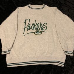 Boys XL Vintage Green Bay Packers Crewneck Sweater