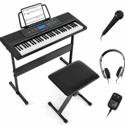 61-Key Electronic Keyboard Piano  Starter Set with Accessories