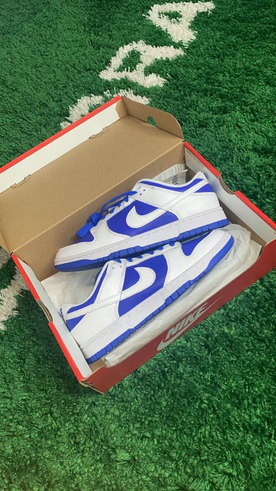 Racer Blue White Dunk Low