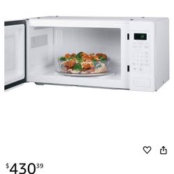 GE PEM31DFWW Profile 1.1 Cu. Ft. White Countertop Microwave