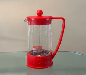 New Vibrant Red Bodum Large Capacity 34 Oz 8 cup French Press Coffee Maker