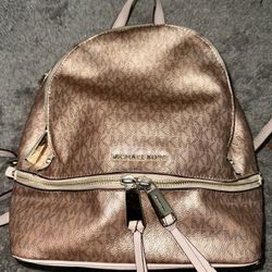 Michael Kors Medium Size Rose Gold Backpack 