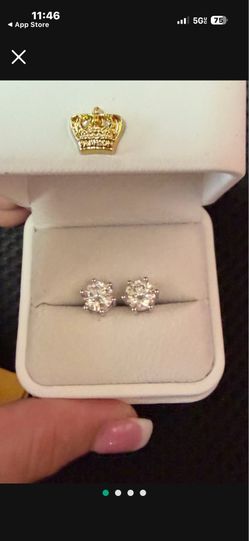 2 carat lab created certified earrings  diamond platinum pt 950 diamond studs