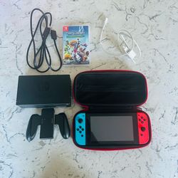 Nintendo Switch Console Bundle w/ Dock, Charger, Case & Game