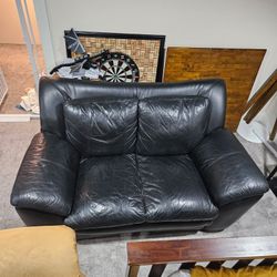 Pleather Loveseat