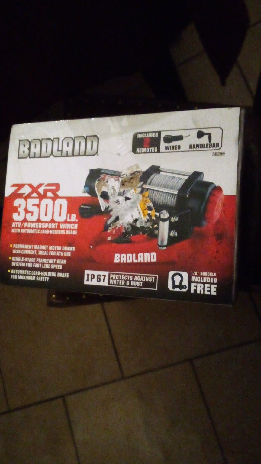   Bad Lands Atv Power Winch 3500lb