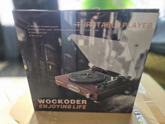 New In Box, Wockoder Bluetooth\USB\RCA Classic Turntable Record Player