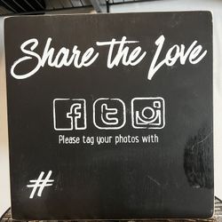 Hash Tag Sign For Wedding, Party