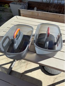 NEVER USED- $8.00 each QUANTUM STORAGE SYSTEMS Tool Caddy: 13 3/8 in Overall Lg, 18 1/4 in Wd, 5 1/2 in Ht, Gray, 2 Pockets