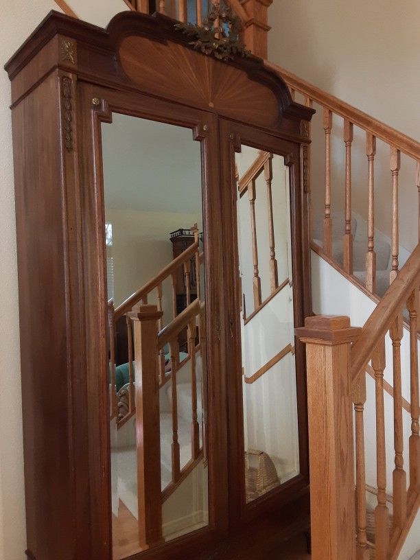Very Ornately Crested Armoire