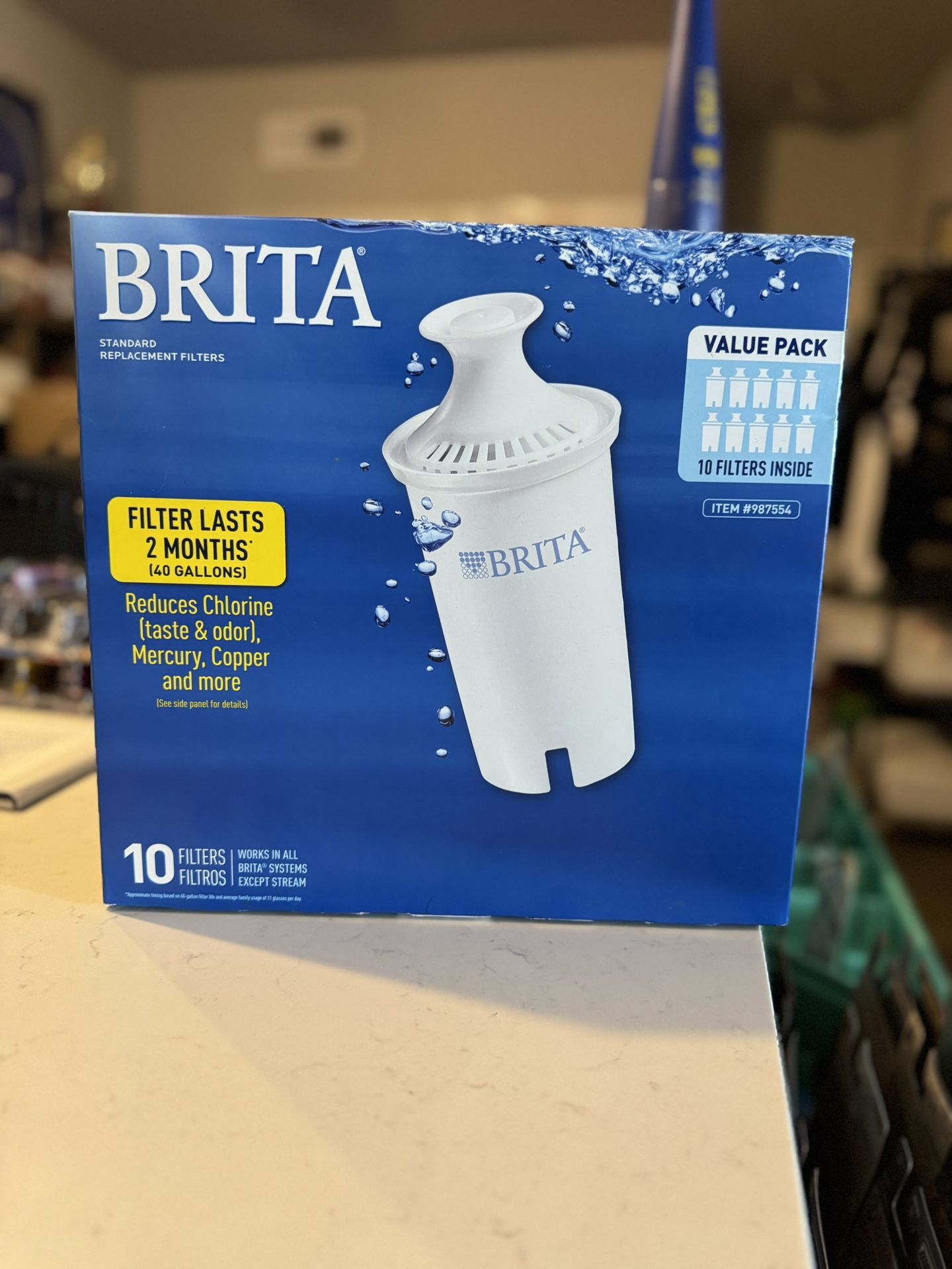 Brita 987554 Pitcher Replacement Filters - 9 Pack Brand New Sealed