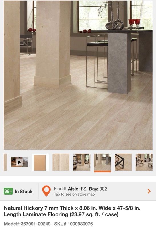 Natural Hickory 7 Mm Thick X 8 06 In Wide 47 5 Length Natural Hickory 7 Mm Thick X 8 06 In Wide 47 5 Length Laminate Flooring For Glendale Az Offerup