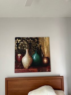 Large Contemporary Canvas Wall Art – Vase Still Life