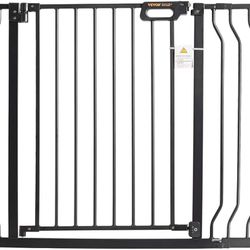 983# Baby Gate, 29.5-37 in Adjustable Width, 30in High Dog Gate, Easy Step Walk Thru, Auto Close, Child Pet Security, with Pressure Mount Kit and Wall