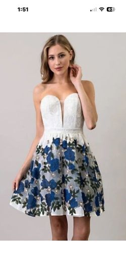 Maniju Mini Dress Floral Blue
