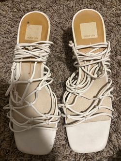 Dolce Vita White Knotted Rope Sandals